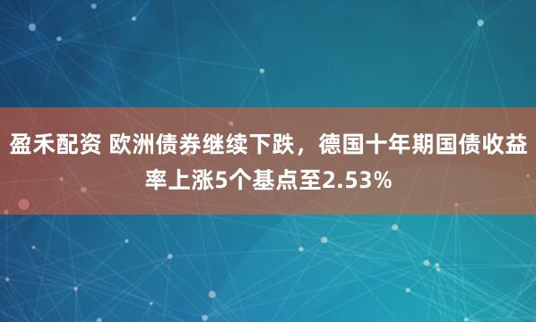 盈禾配资 欧洲债券继续下跌，德国十年期国债收益率上涨5个基点至2.53%